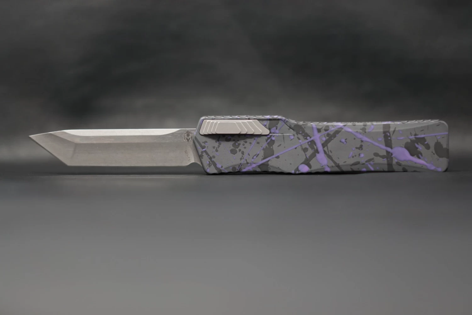 Heretic Knives Limited Splash Cleric T/E Automatic OTF D/A Knife (3.5in Stonewashed Plain 154-CM) HTK-H015-2A-PS 3 Heretic Knives Limited Splash Cleric T/E Automatic OTF D/A Knife (3.5in Stonewashed Plain 154-CM) HTK-H015-2A-PS