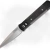 Protech Godfather Automatic Black Carbon Fiber Inlay (4" Satin) 905 -ProTech Store pro tech 901 godfather carbon fiber large