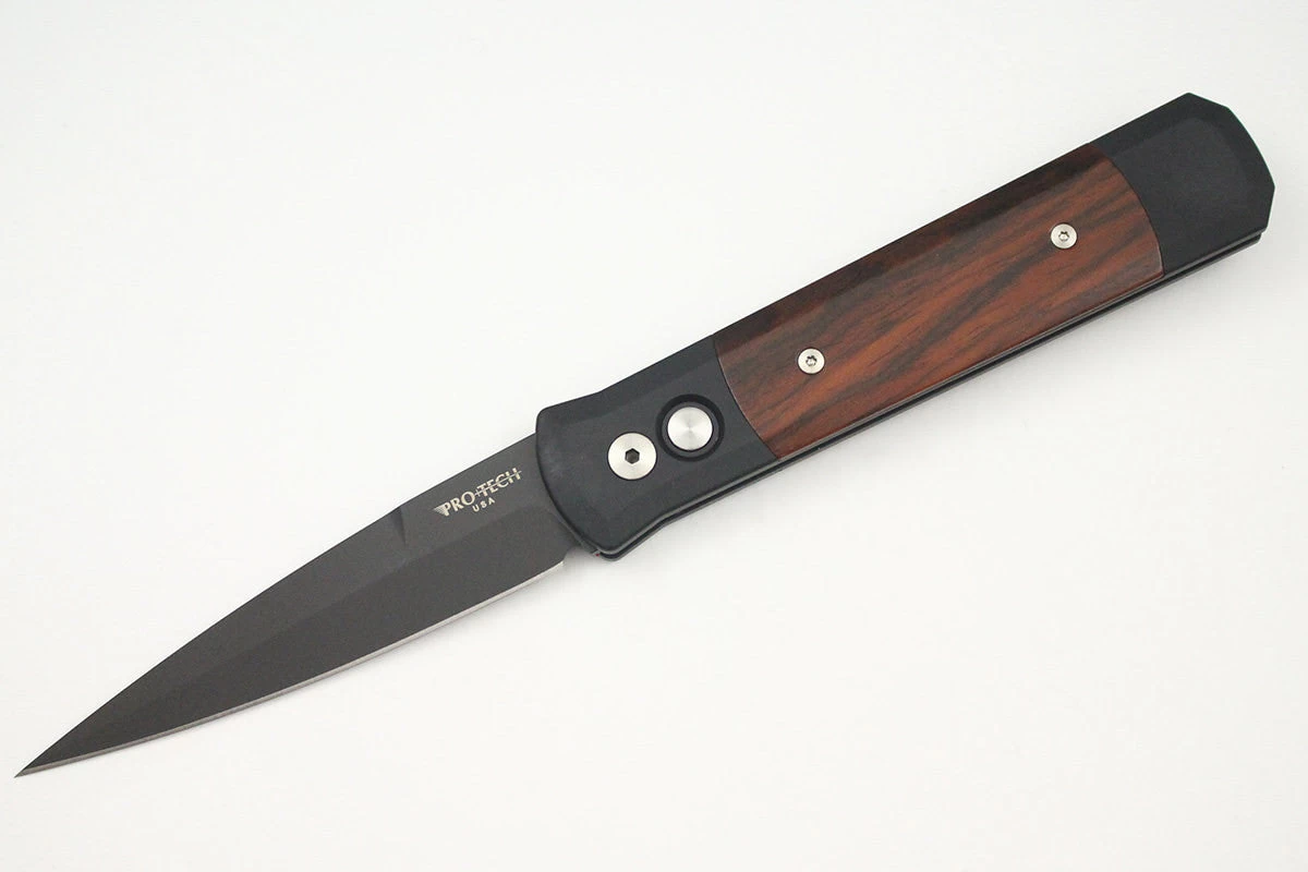 Protech Godfather Automatic Knife Black/Cocobolo (4" Black) 907-C 3 Protech Godfather Automatic Knife Black/Cocobolo (4" Black) 907-C