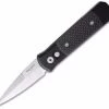 Protech Godson Automatic Knife Black/Carbon Fiber (3.15" Satin) 704 -ProTech Store protech 704 godson carbon fiber satin thumb