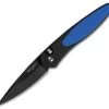 Protech Newport Automatic Knife Blue G-10 (3" Black) 3442 BLUE -ProTech Store protech blue newport black handle g10 jm thumb