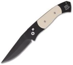 Protech Brend 3 Tuxedo Automatic Knife Ivory Micarta (3.75" Black) 1352