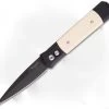 Protech Godfather Automatic Ivory Micarta Tuxedo (4" Black) 952
