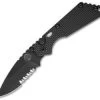 Strider + Protech SnG Automatic Knife Knurled W/Safety (3.5" Black Serr) PT 2408 -ProTech Store protech strider 2408 cm thumb