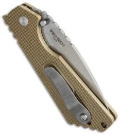 Strider + Protech SnG Automatic Knife Desert Tan Knurled (3.5" Stonewashed) -ProTech Store protech strider 2431 side cm thumb 1