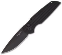 Protech TR-3 SWAT Tactical Response Automatic Knife W/Grooves (3.5" Black)