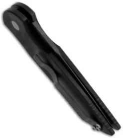 Protech Tactical Response TR-3 Automatic Knife W/Grooves (3.5" Black) BT -ProTech Store protech tr 3bt tactical response III black plain side thumb