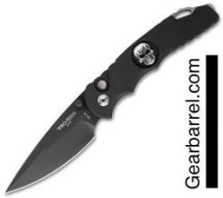 Protech Lerch TR-5 Skull Custom Spring Assisted Knife Black Blade TR5ASSISTSKULL